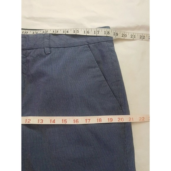 Armani Exchange Mens Pants Size 36 Striped Railroad Pockets Blue Dress Straight - Picture 11 of 14